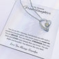 To My Dearest Granddaughter / Forever Love Necklace / Personalized Message Card
