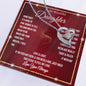 To My Beautiful Daughter / Love & Light / Gift from Mom / Gift from Dad / Forever Love Necklace /Personalized Message Card