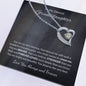 To My Dearest Granddaughter / Forever Love Necklace / Personalized Message Card