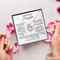 To My Precious Daughter / Gift from Mom/ Gift from Dad / Forever Love Necklace / Personalized Message Card