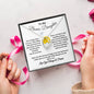 To My Bonus-Daughter / Gift from Mom / nGift from Dad / Forever Love Necklace / Personalized Message Card