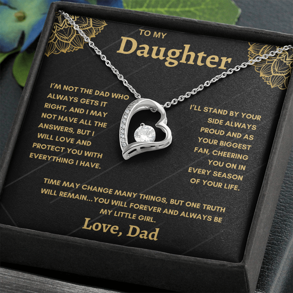 To My Daughter - Love, Dad - Forever Love Necklace