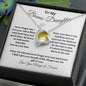 To My Bonus-Daughter / Gift from Mom / nGift from Dad / Forever Love Necklace / Personalized Message Card