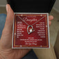 To My Beautiful Daughter / Love & Light / Gift from Mom / Gift from Dad / Forever Love Necklace /Personalized Message Card