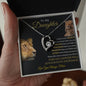 To My Daughter / This Old Lioness / Gift from Mom / Forever Love Necklace / Personalized Message Card