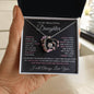 To My Daughter / Gift from Mom / Gift from Dad / Forever Love Necklace