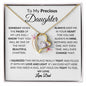 To My Precious Daughter / Gift from Mom / Gift from Dad / Forever Love Necklace / Personalized Message Card