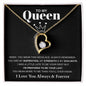 To My Queen / Forever Love Necklace / Personalized Message Card
