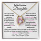 To My Precious Daughter / Gift from Mom/ Gift from Dad / Forever Love Necklace / Personalized Message Card