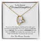 To My Dearest Granddaughter / Forever Love Necklace / Personalized Message Card