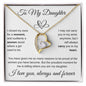 To My Daughter / Gift from Mom / Gift from Dad / Forever Love Necklace