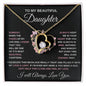 To My Daughter / Gift from Mom / Gift from Dad / Forever Love Necklace