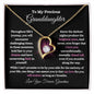 To My Precious Granddaughter / Forever Love Necklace / Personalized Message Card