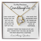 To My Precious Granddaughter / Forever Love Necklace / Personalized Message Card