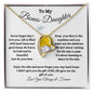 To My Bonus-Daughter / Gift from Mom / nGift from Dad / Forever Love Necklace / Personalized Message Card