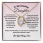 To My Amazing Daughter / Gift from Mom / Gift from Dad / Forever Love Necklace / Personalized Message Card