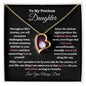 To My Precious Daughter / Gift from Mom / Gift from Dad / Forever Love Necklace / Personalized Message Card