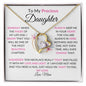 To My Precious Daughter /Gift from Mom / Gift from Dad / Forever Love Necklace / Personalized Message Card