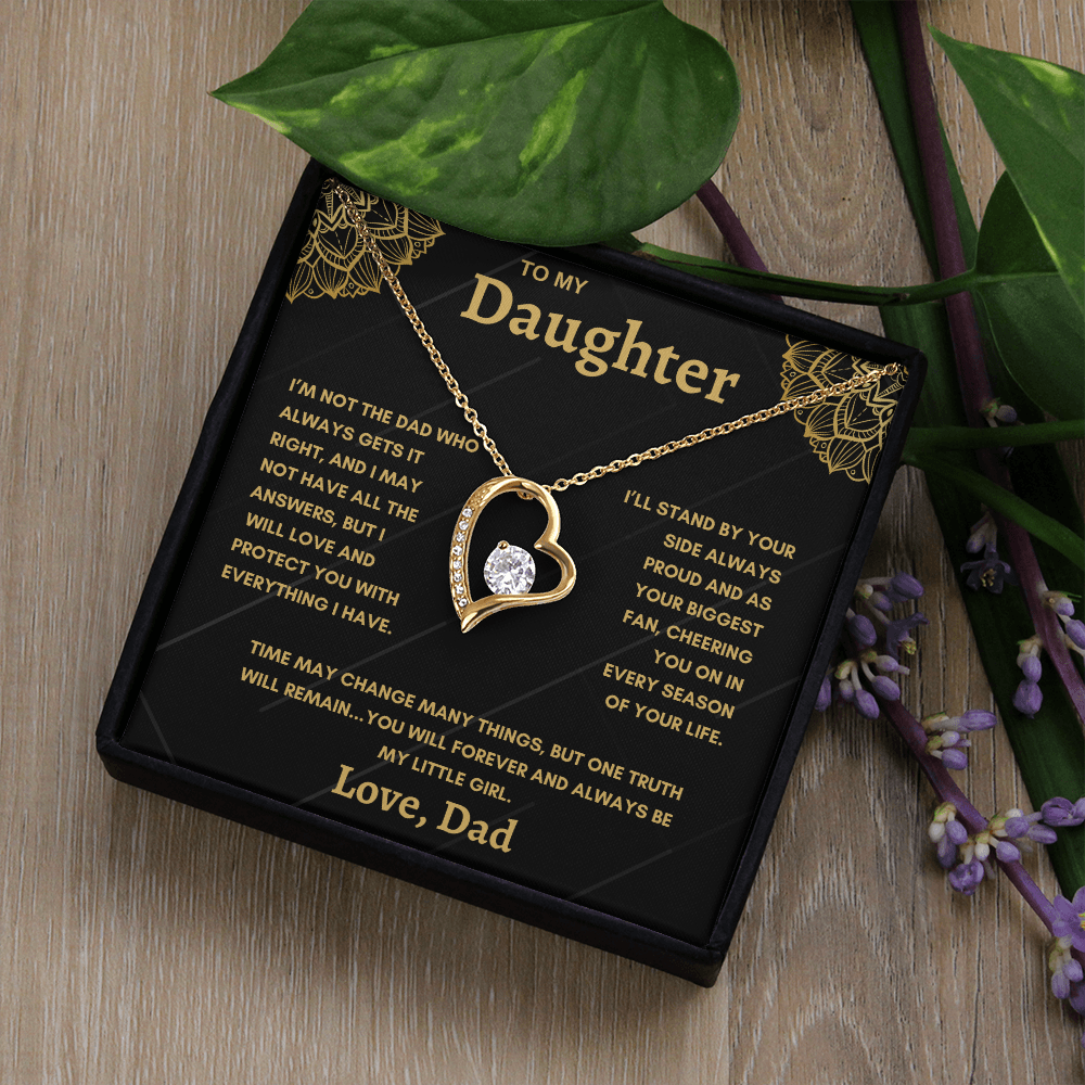 To My Daughter - Love, Dad - Forever Love Necklace