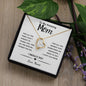 To My Amazing Mom / I Love You / Forever Love Necklace / Personalized Message Card