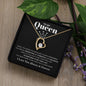 To My Queen / Forever Love Necklace / Personalized Message Card