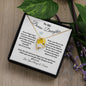 To My Bonus-Daughter / Gift from Mom / nGift from Dad / Forever Love Necklace / Personalized Message Card