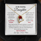 To My Amazing Daughter / Gift from Mom / Gift from Dad / Forever Love Necklace / Personalized Message Card