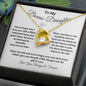 To My Bonus-Daughter / Gift from Mom / nGift from Dad / Forever Love Necklace / Personalized Message Card