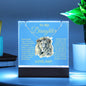 To My Daughter / Gift from Dad / Keepsake Acrylic Bundle with Alluring Beauty Necklace with LED light