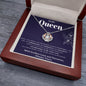 To My Queen - With Endless Love and Devotion- Crown Pendant Necklace