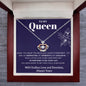 To My Queen - With Endless Love and Devotion- Crown Pendant Necklace