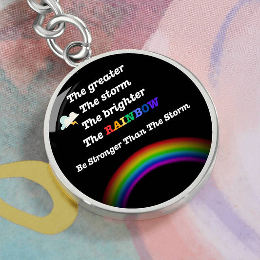 PRIDE / Be Stronger / Graphic Circle Keychain