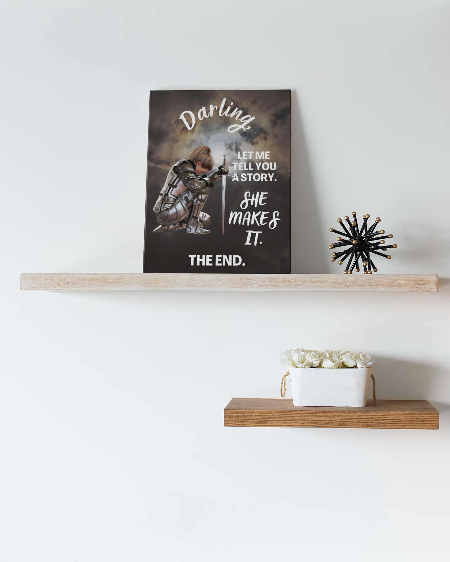Darling "She Makes It" Portrait Canvas .75in Frame