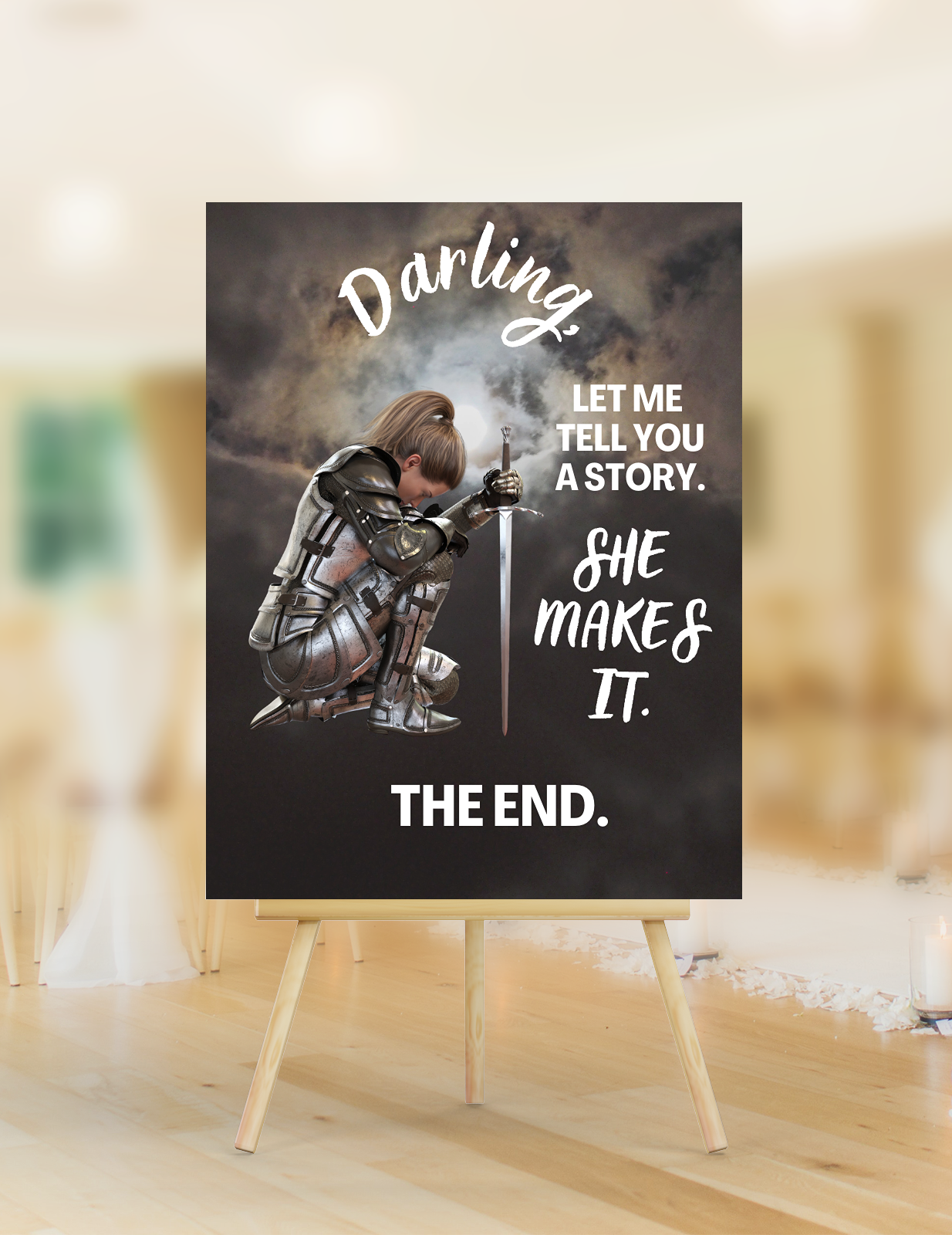 Darling "She Makes It" Portrait Canvas .75in Frame
