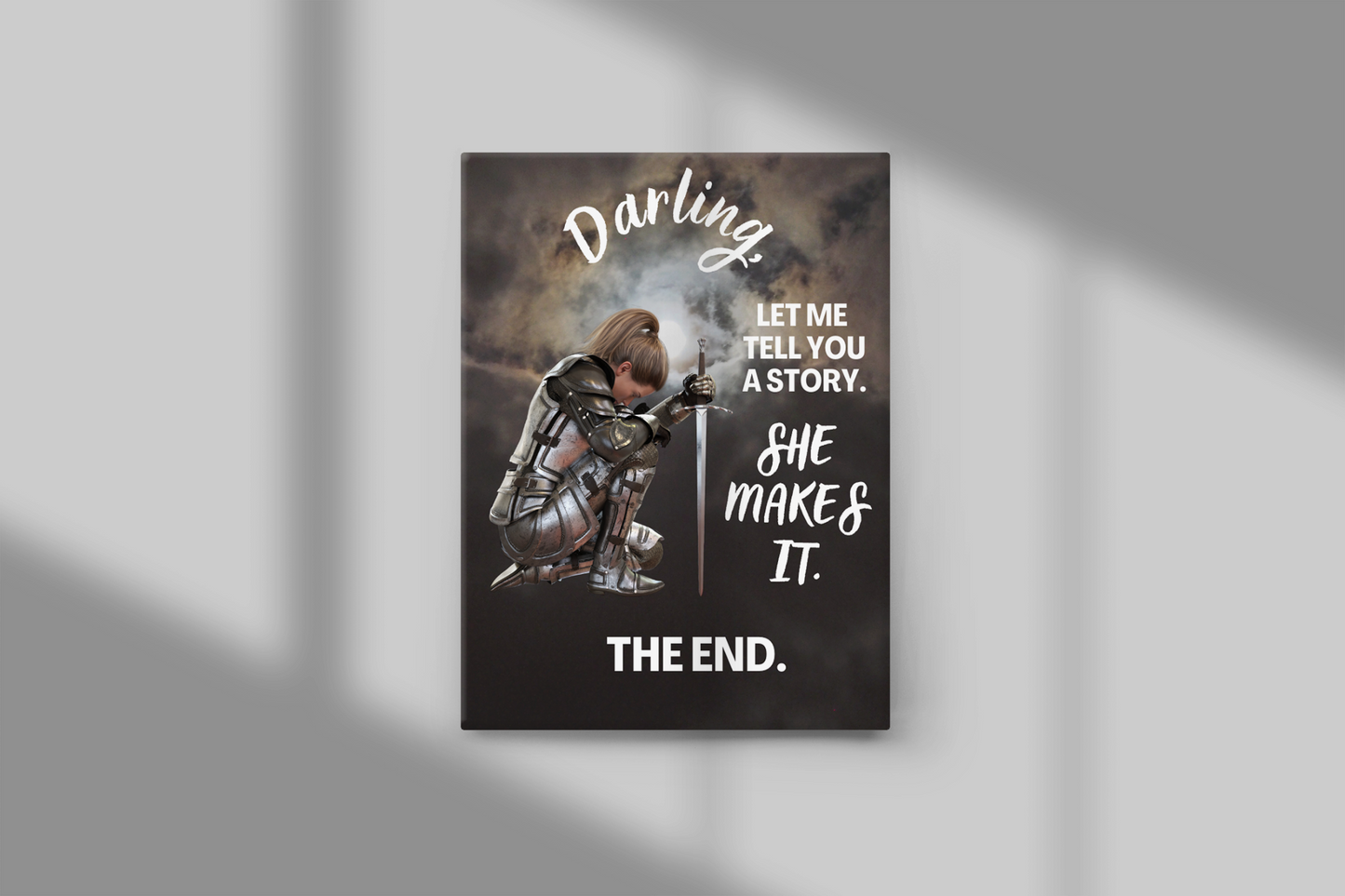 Darling "She Makes It" Portrait Canvas .75in Frame