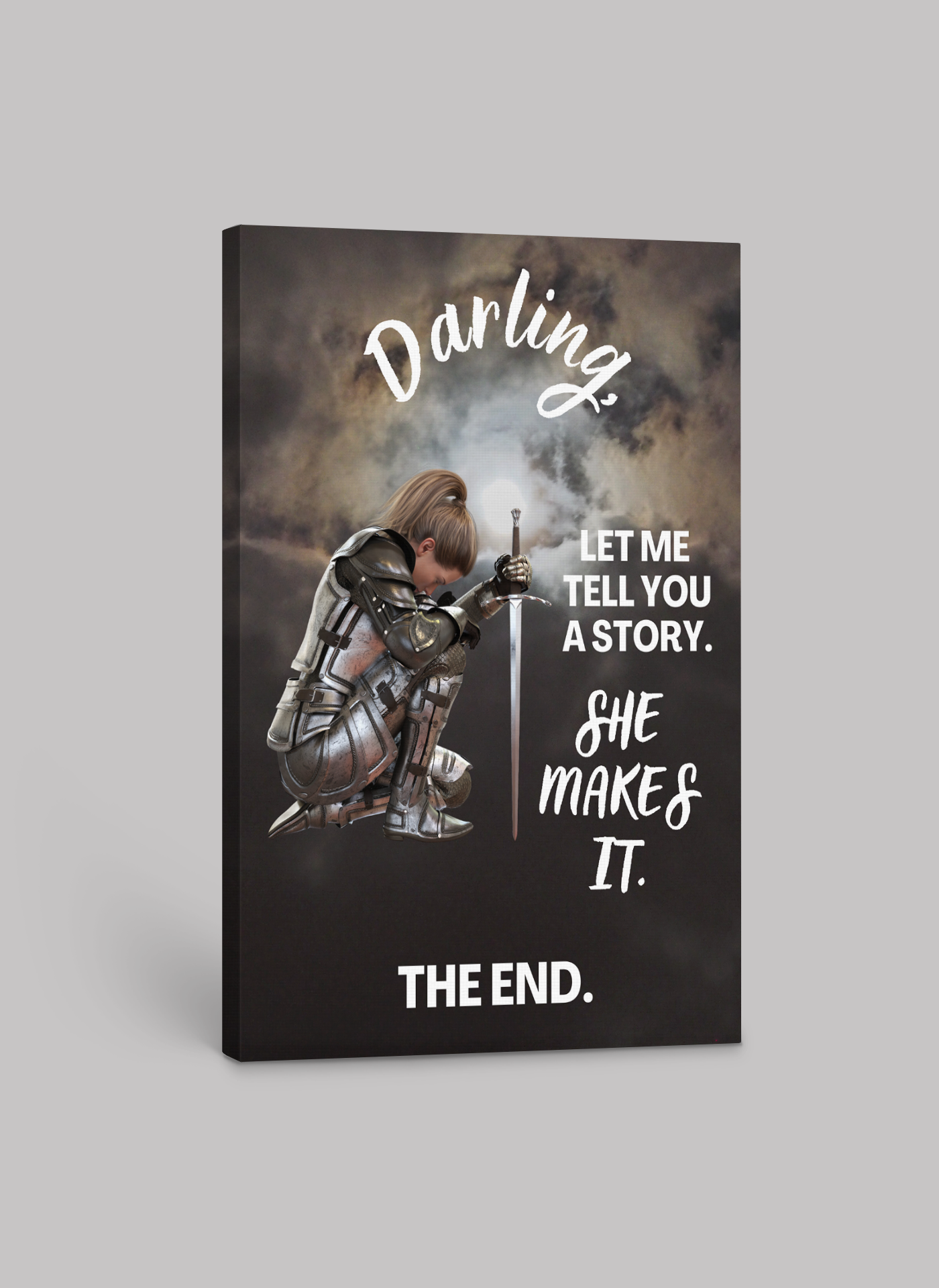 Darling "She Makes It" Portrait Canvas .75in Frame