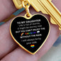 To My Daughter / PRIDE / Heart Keychain