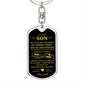 To My Son / Love Dad /Dog Tag Keychain