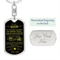 To My Son / Love Dad /Dog Tag Keychain