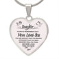 To My Daughter / Mom Loves You / Heart Luxury Necklace