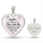To My Daughter / Mom Loves You / Heart Luxury Necklace