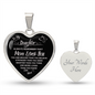To My Daughter / Mom Loves You / Luxury Heart Necklace