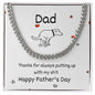 Dog Dad / Happy Father's Day / Cuban Link Chain