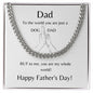 Dog Dad / Happy Father's Day / Cuban Chain Necklace