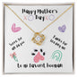 Happy Muther's Day / Dog Mom / Love Knot Necklace