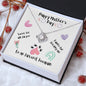 Happy Muther's Day / Dog Mom / Love Knot Necklace