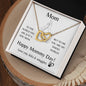 Dog Mom / Mother's Day / Interlocking Heart Necklace