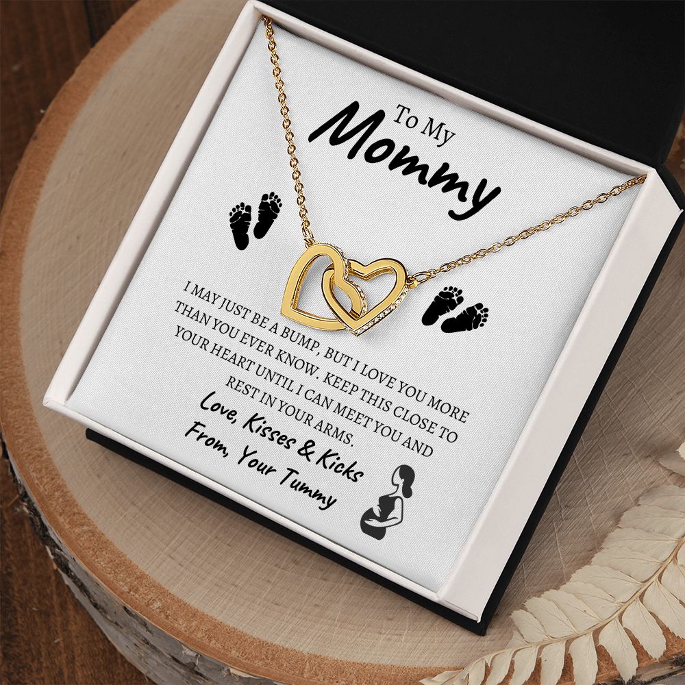 To (New) Mommy / Interlocking Hearts Necklace