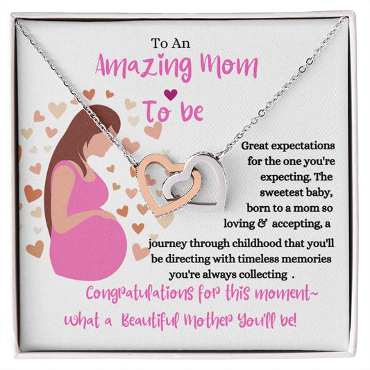 Mom To Be / Interlocking Hearts Necklace