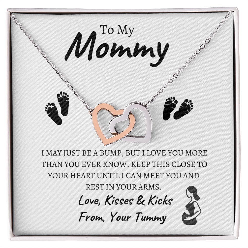 To (New) Mommy / Interlocking Hearts Necklace